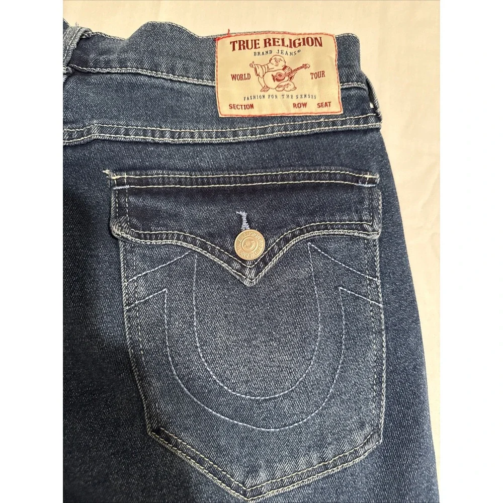 JEANS RELAXED SLIM True Religion Men's  32x32 Geno SN Flap Blue Denim